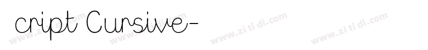 Script Cursive字体转换 Script Cursive字体转换